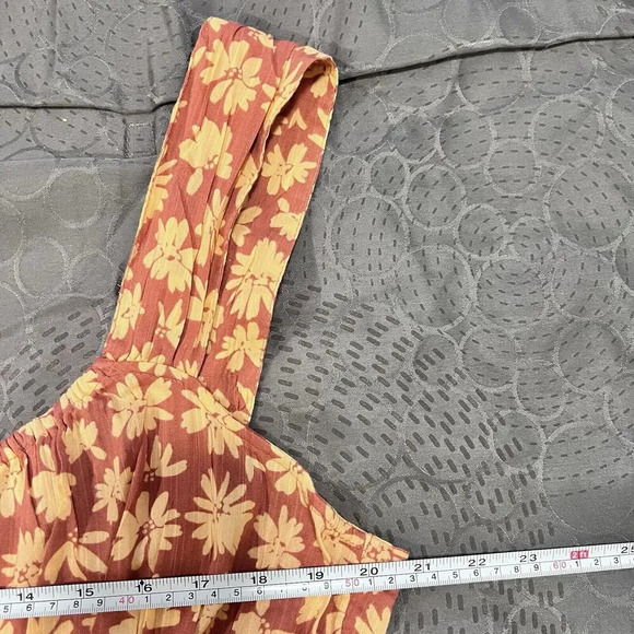 Gap Tie Neck Smocked Mini Sundress Lined Floral Print Boho Casual Size XXL - Picture 12 of 13